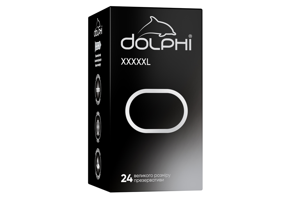 Презервативи Dolphi XXXXXL збільшеного розміру, 24 шт