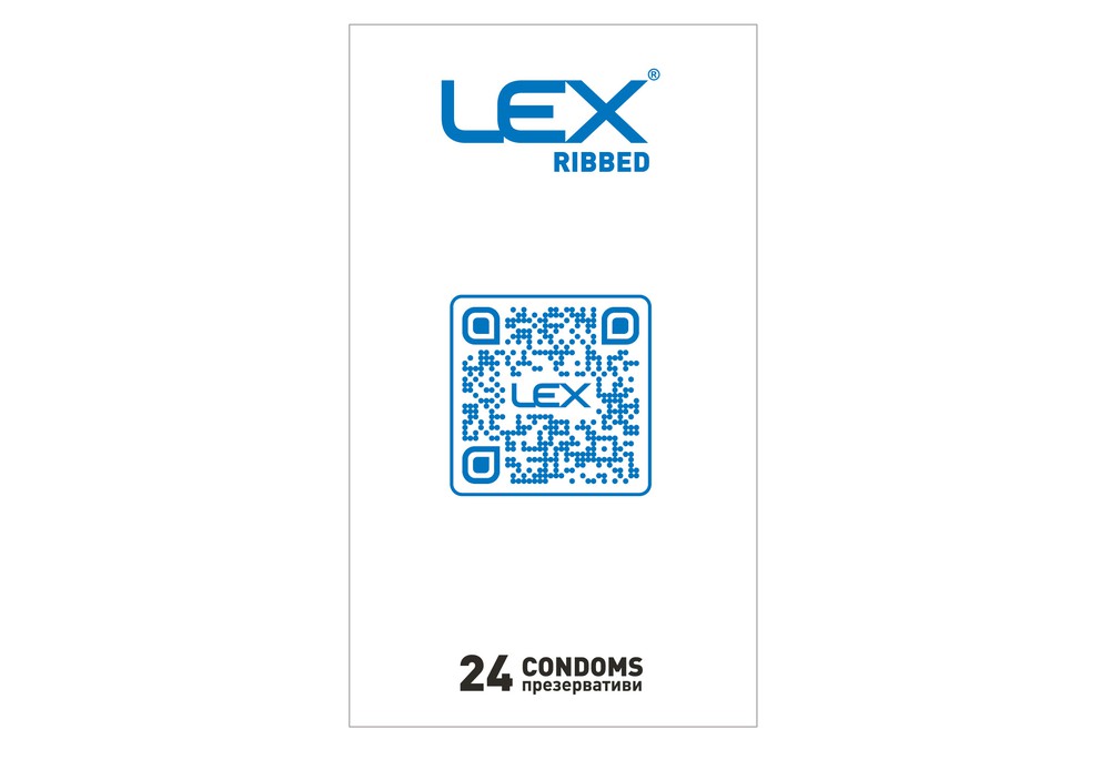 Презервативи LEX Ribbed з ребрами, 24 шт