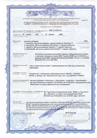 Сертифікат відповідності ТМ PREVENT
